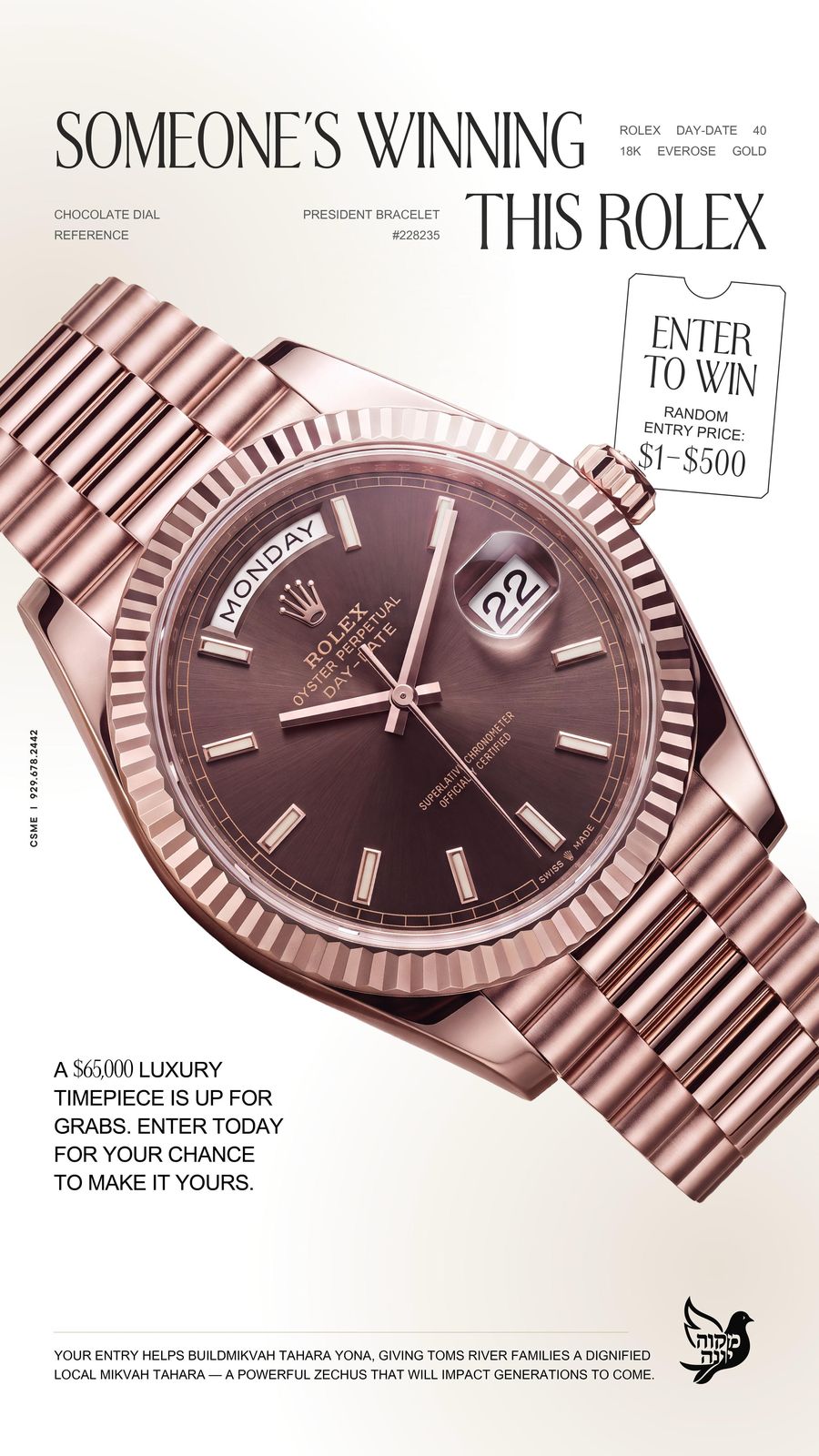 Mikvah Tahara Yona — The Rolex Raffle: the story
