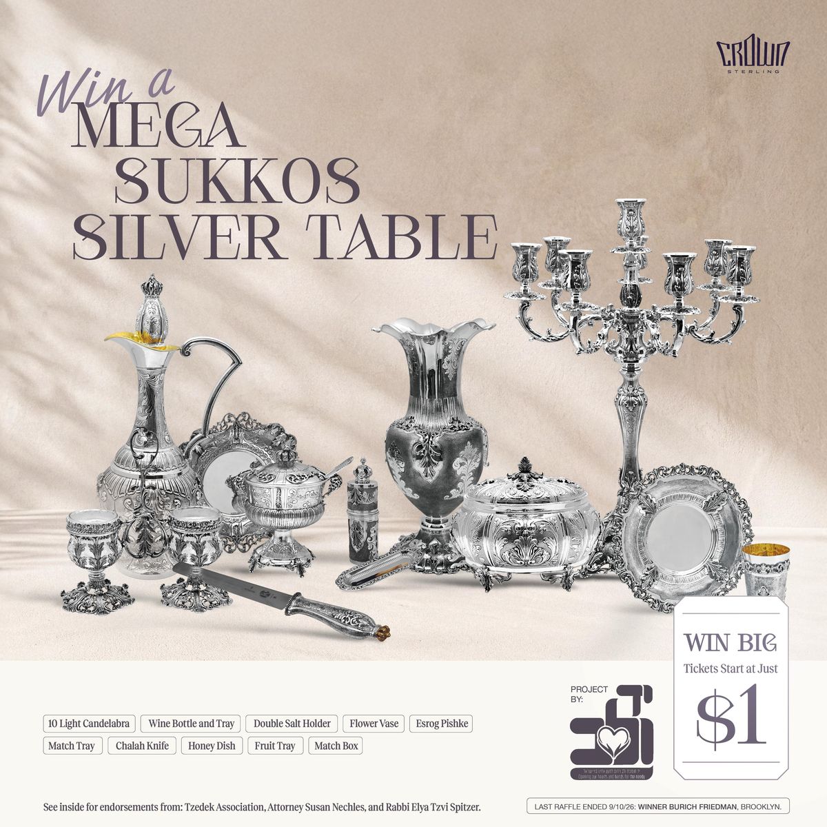 Mega Sukkos — The Silver Table Raffle: the square