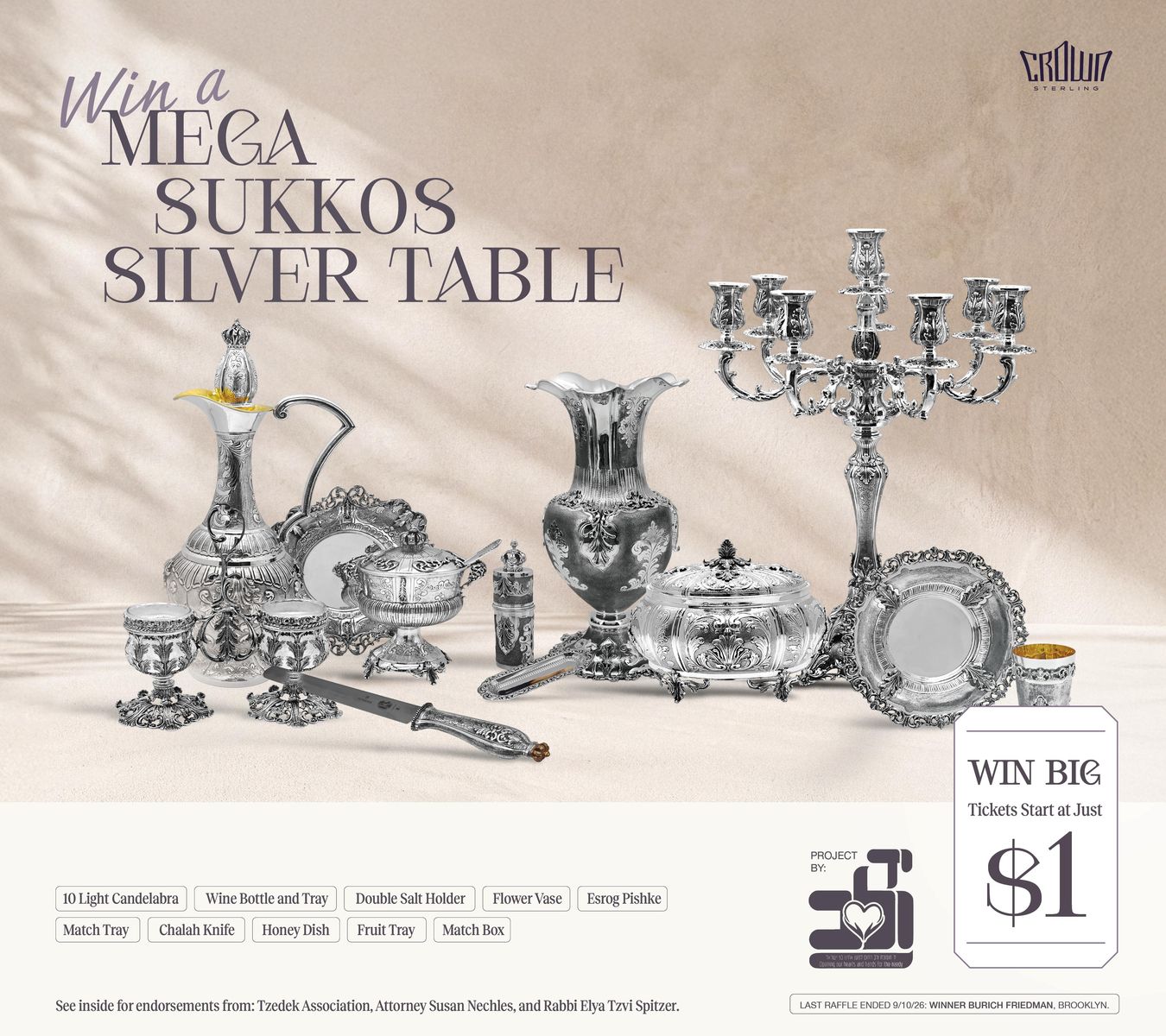 Mega Sukkos — The Silver Table Raffle: social, take one