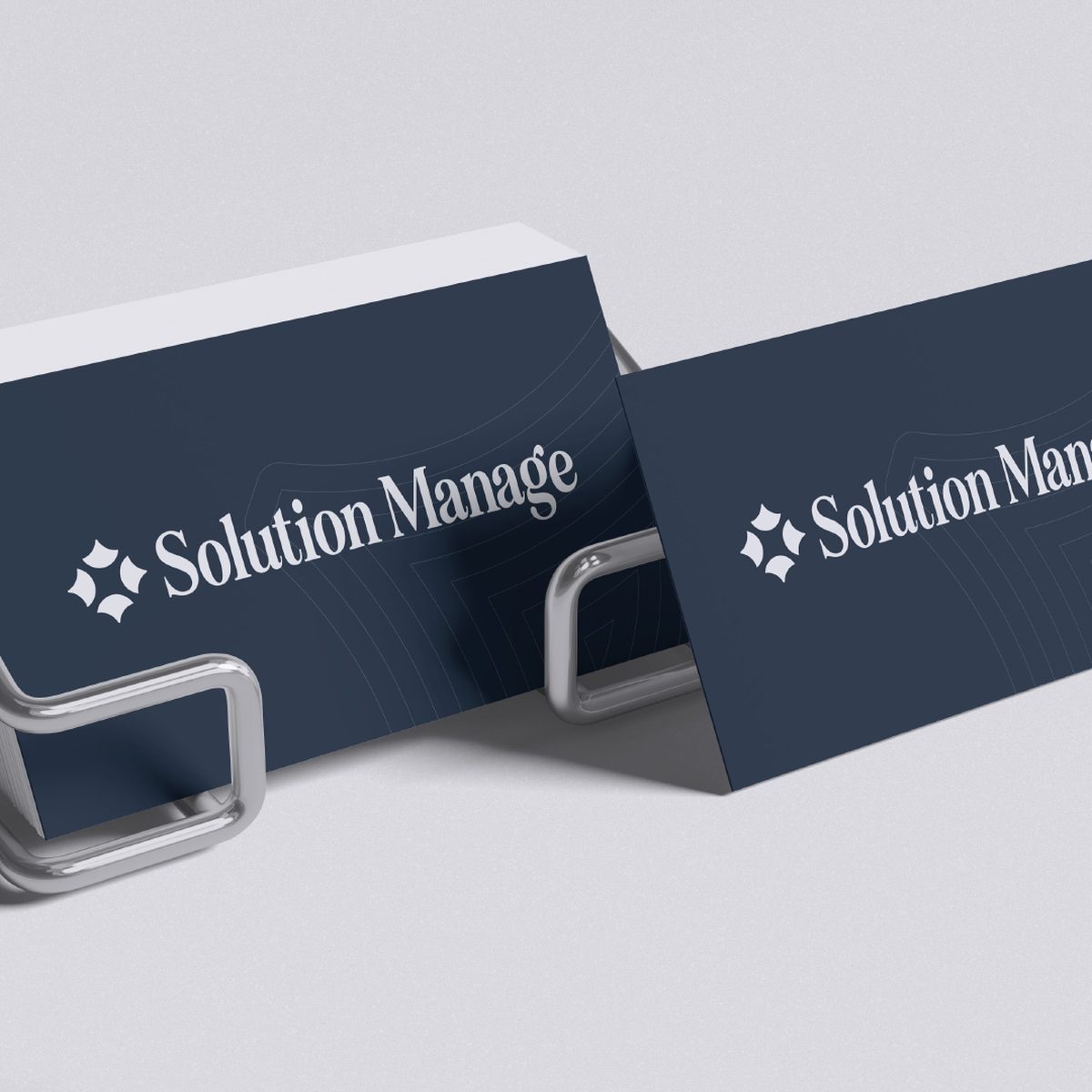 Solution Manage business cards with the new logo