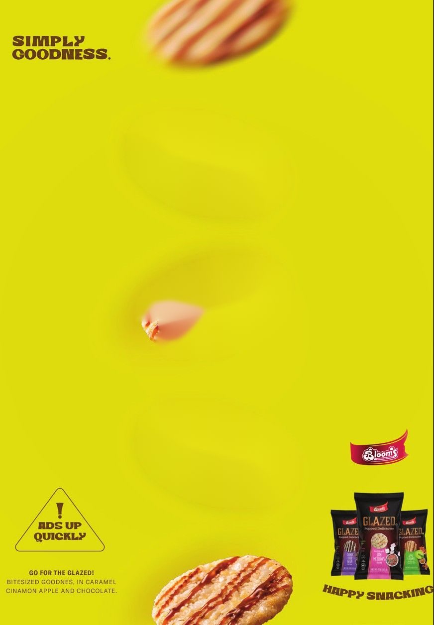 Glazed rice cakes ad: Simply goodness