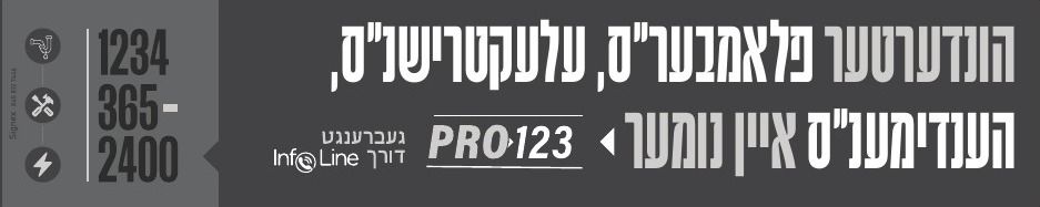 Pro 123 × Infoline — Luach Hatzibur Campaign: 3 of 7