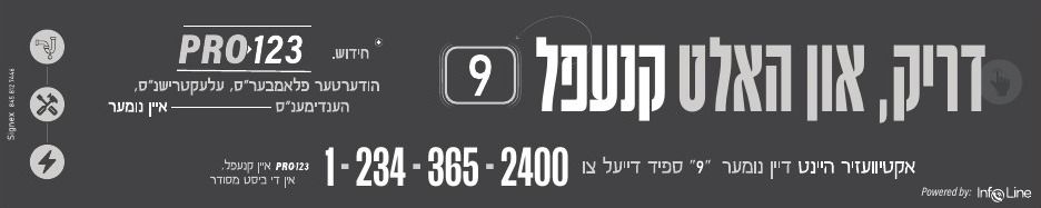 Pro 123 × Infoline — Luach Hatzibur Campaign: 5 of 7